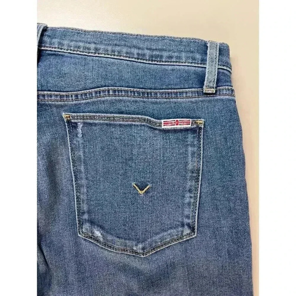Hudson Women’s Natalie Midrise Slim Boyfriend Jean Sz 30 Medium Wash Cuffed Crop - Picture 14 of 14